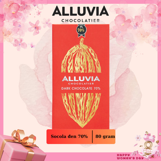 ALLUVIA pure dark chocolate 70% cocoa bitter and slightly sweet, Alluvia Dark Chocolate 70% cocoa