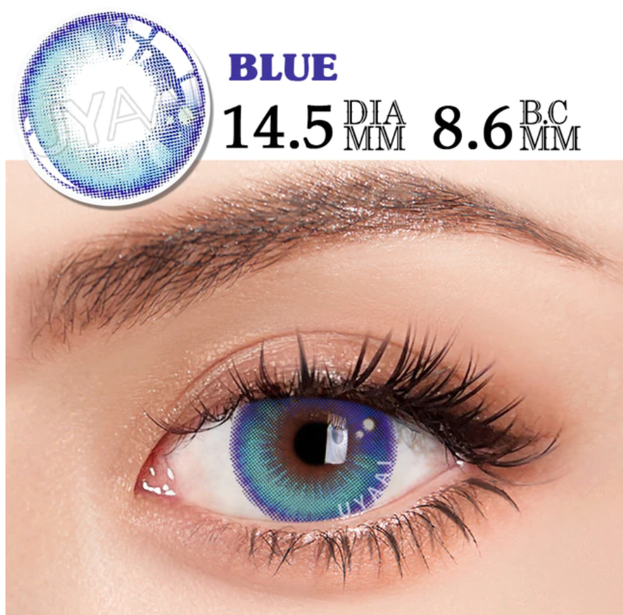 YOUPLUS 1年仕様カラコン 両目ワンペア Girl Tears Blue