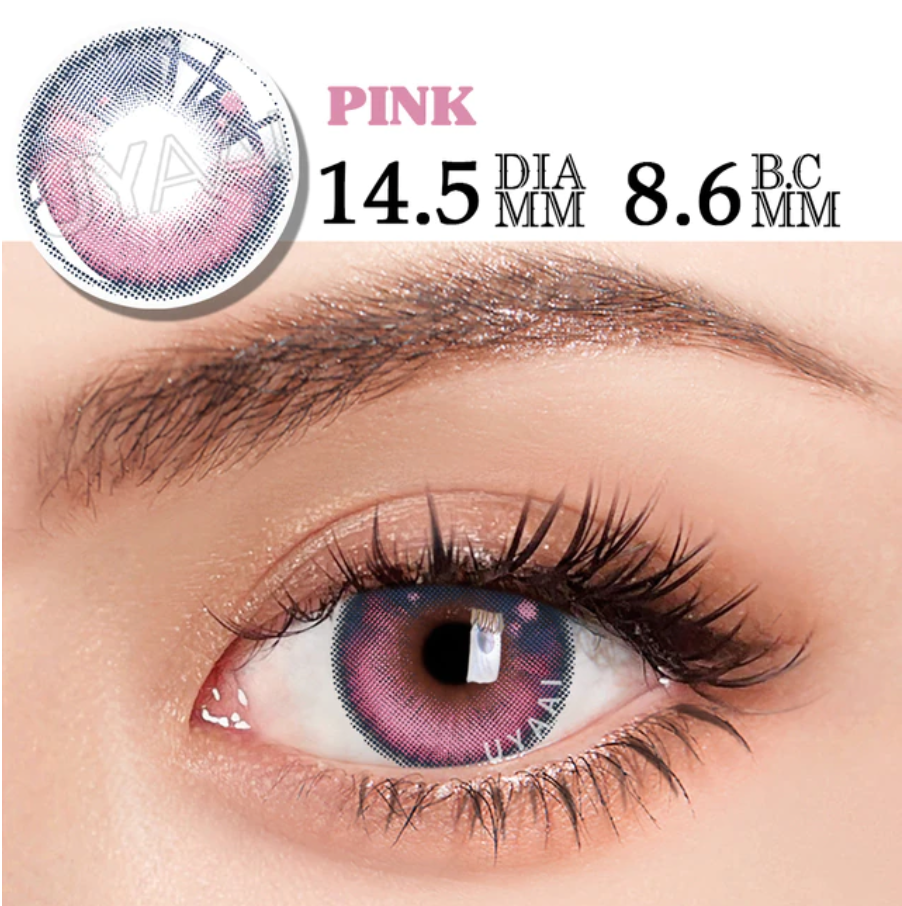 YOUPLUS 1年仕様カラコン 両目ワンペア Girl Tears Pink