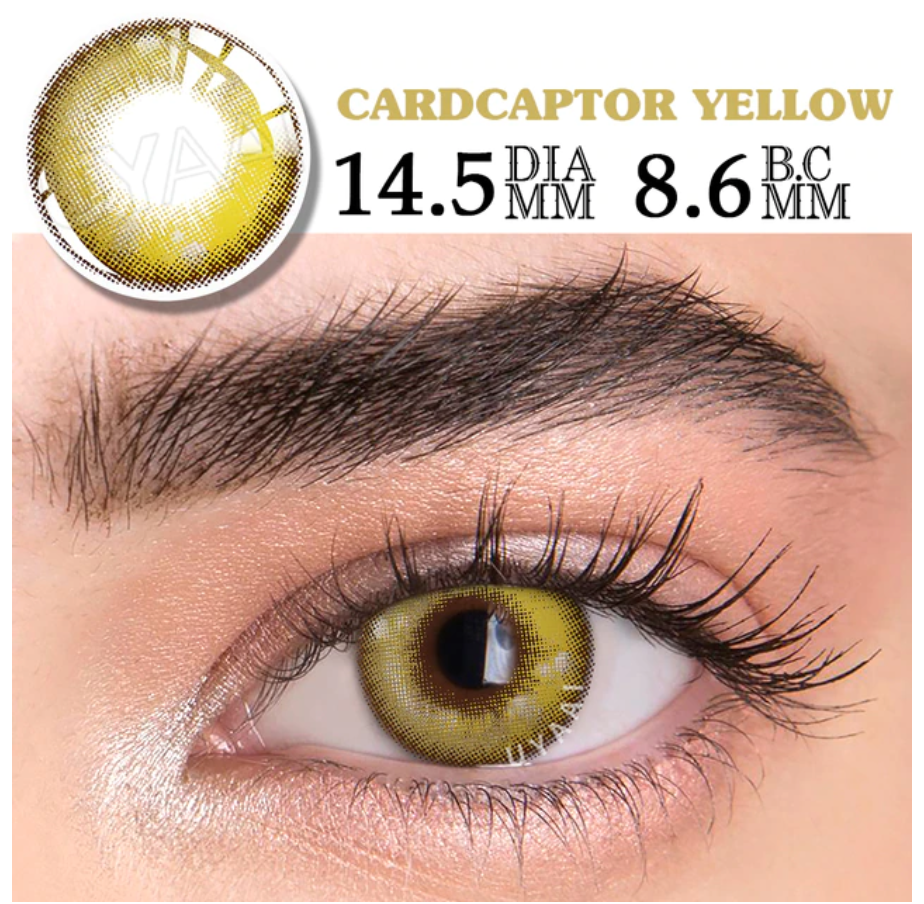 YOUPLUS 1年仕様カラコン 両目ワンペア Cardcaptor yellow