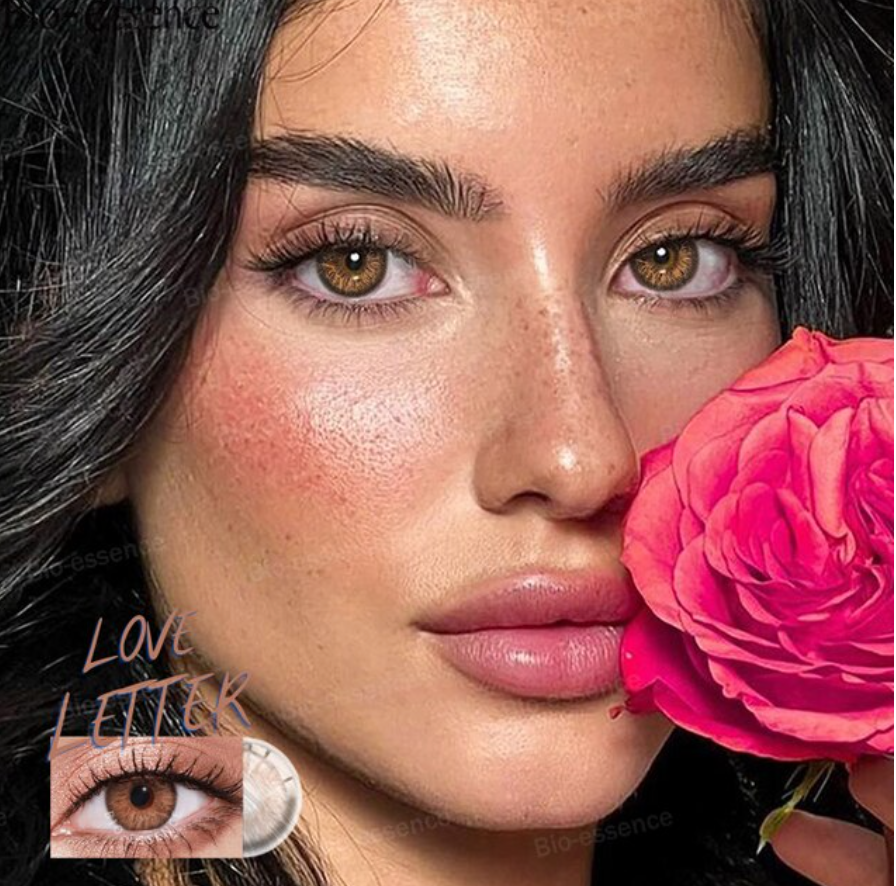 YOUPLUS 1年仕様カラコン 両目ワンペア 度なしLove Letter