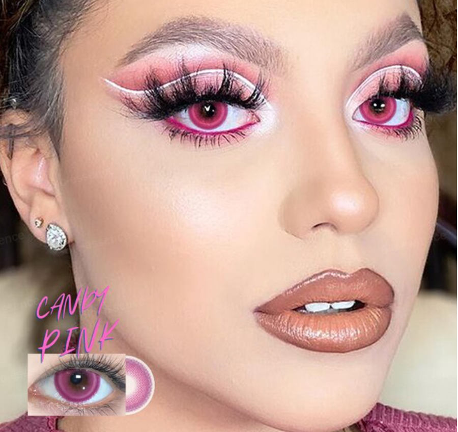 YOUPLUS 1年仕様カラコン 両目ワンペア 度なし pink