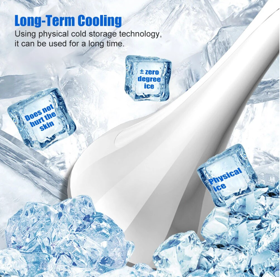 Compressore di ghiaccio portatile per il ringiovanimento del viso, strumento di raffreddamento del viso Cold Hammer