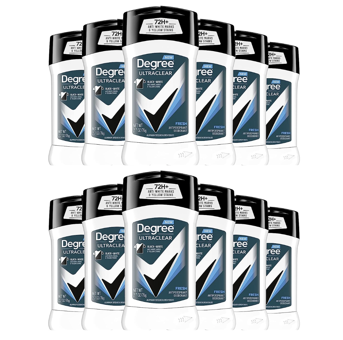 Degree Men UltraClear Antiperspirant Deodorant Black+White 2 Count 72-Hour Sweat & Odor Protection Antiperspirant For Men With MotionSense Technology 2.7 oz