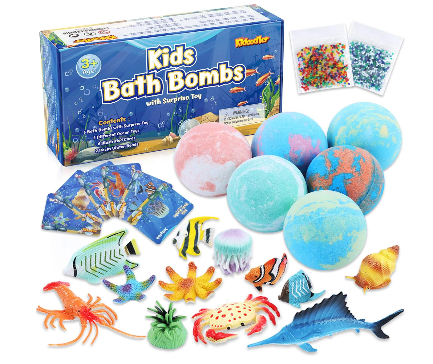 2023 Unicorn Bath Bombs for Kids with Surprise Inside, XXL 5.0 OZ, 6 Pack Handmade Organic Bath Bombs with Jewelry Inside, Girls Gift for Valentine, Birthday, Christmas