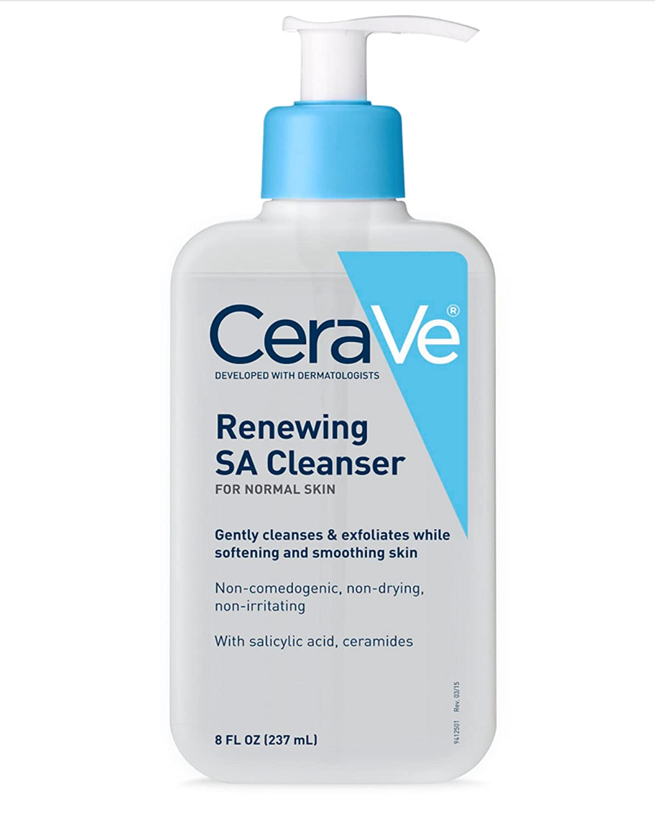 CeraVe SA Cleanser | Salicylic Acid Cleanser with Hyaluronic Acid, Niacinamide & Ceramides| BHA Exfoliant for Face | Fragrance Free Non-Comedogenic | 8 Ounce