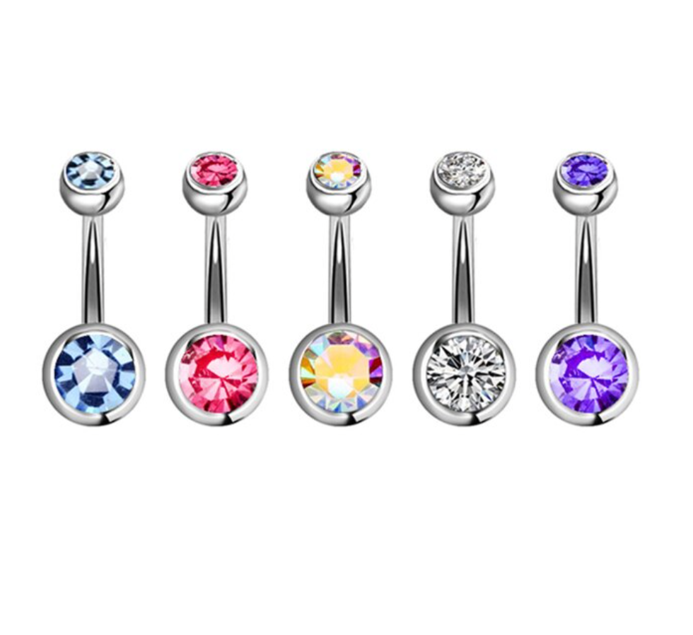 5-12ピース/セットかわいいブラブラ腹リングパック14グラムへそピアスバルクセクシーなベリーリングセットへそリングロットpircing ombligoジュエリー