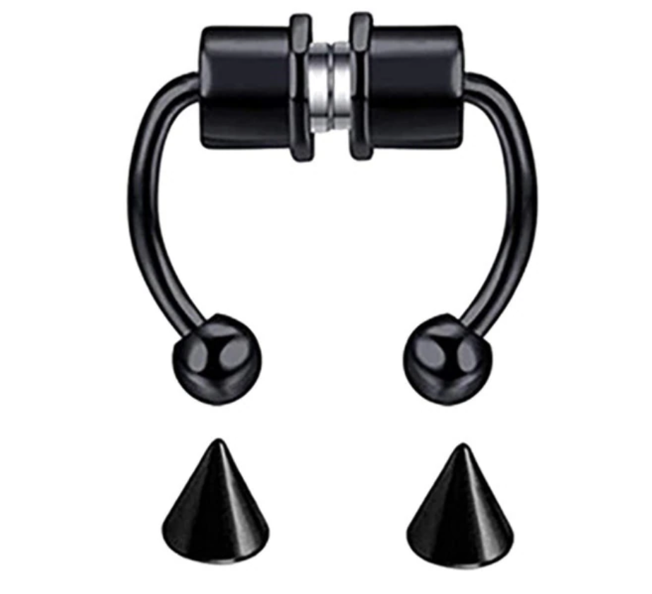 Orecchini in acciaio inossidabile 316L, 1 pezzo, finti gioielli Dutin Masquerade Punk Shape