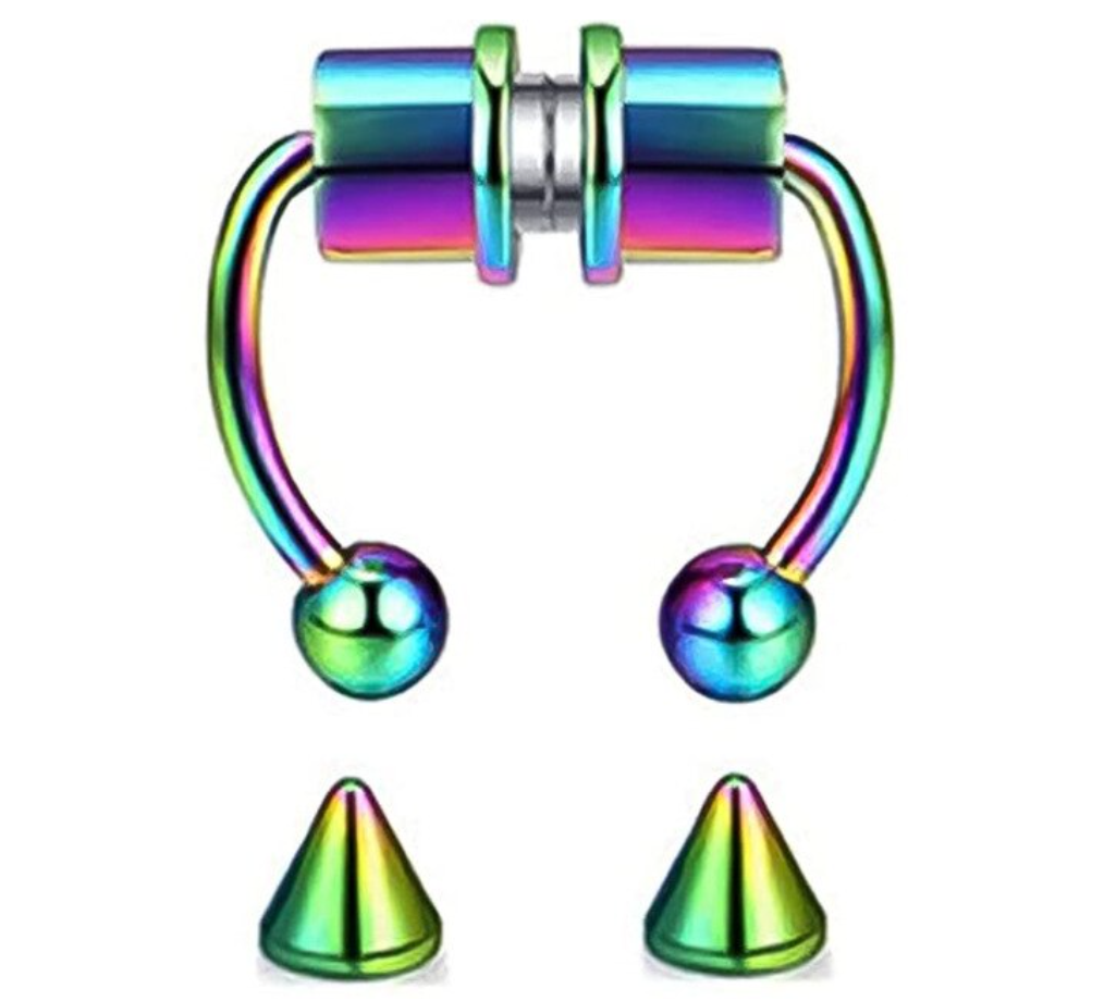 Orecchini in acciaio inossidabile 316L, 1 pezzo, finti gioielli Dutin Masquerade Punk Shape