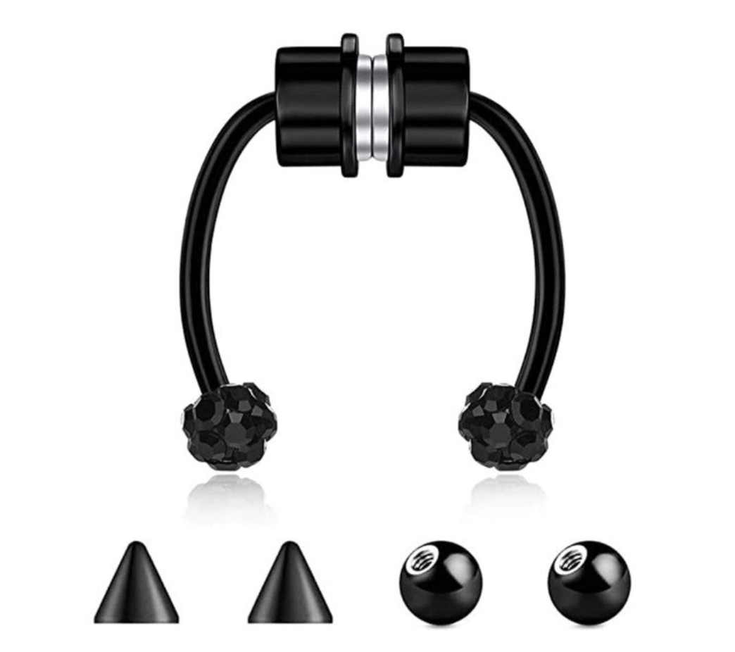 Orecchini in acciaio inossidabile 316L, 1 pezzo, finti gioielli Dutin Masquerade Punk Shape