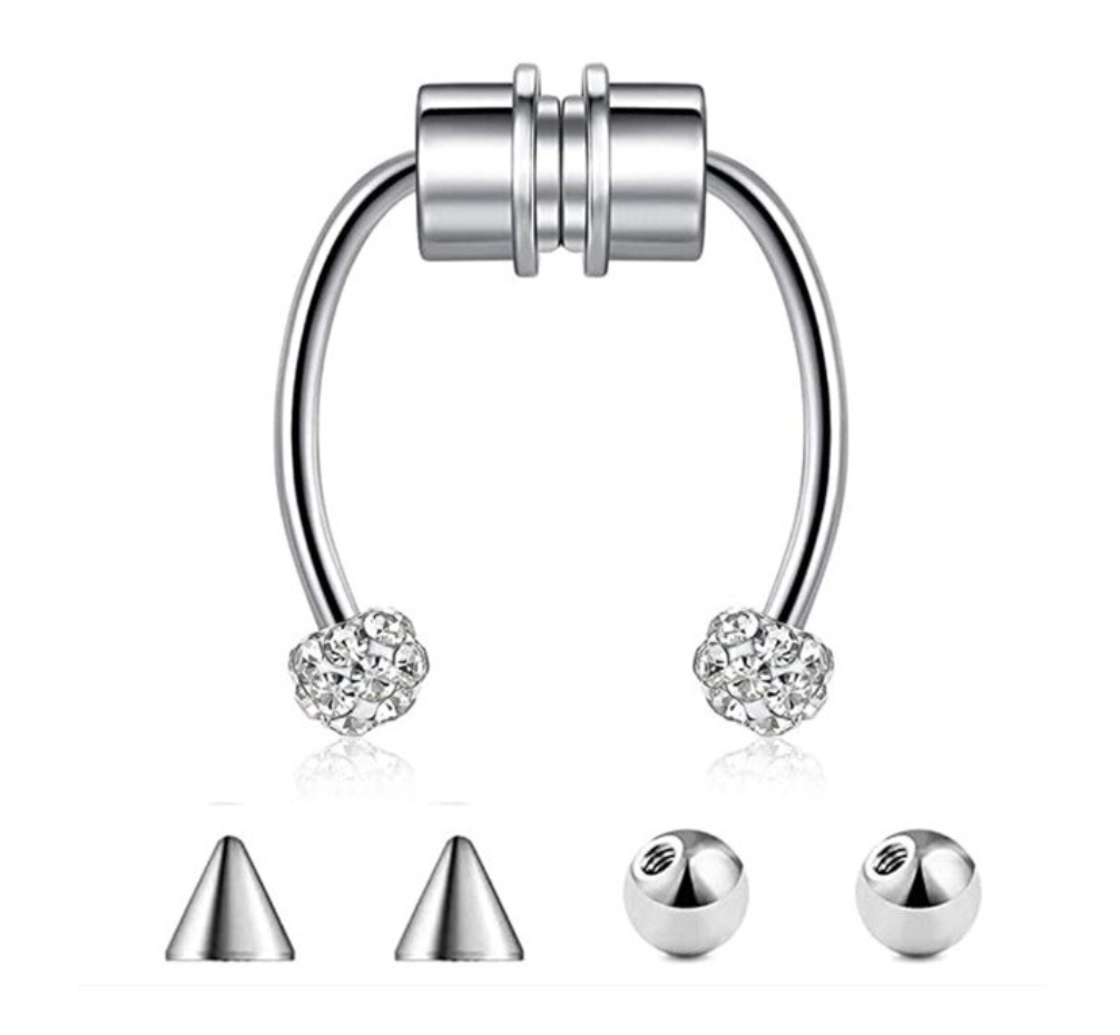 Orecchini in acciaio inossidabile 316L, 1 pezzo, finti gioielli Dutin Masquerade Punk Shape