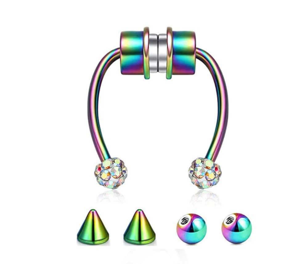 Orecchini in acciaio inossidabile 316L, 1 pezzo, finti gioielli Dutin Masquerade Punk Shape