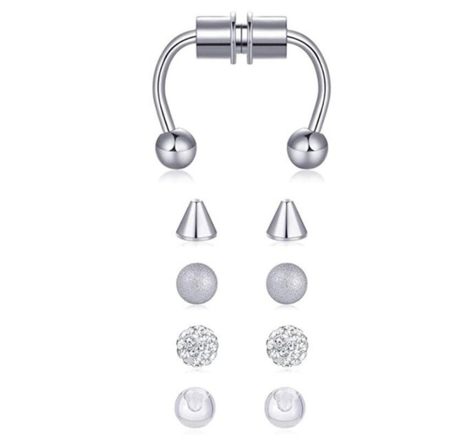 Orecchini in acciaio inossidabile 316L, 1 pezzo, finti gioielli Dutin Masquerade Punk Shape