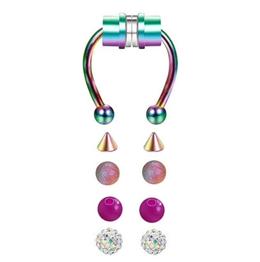 Orecchini in acciaio inossidabile 316L, 1 pezzo, finti gioielli Dutin Masquerade Punk Shape