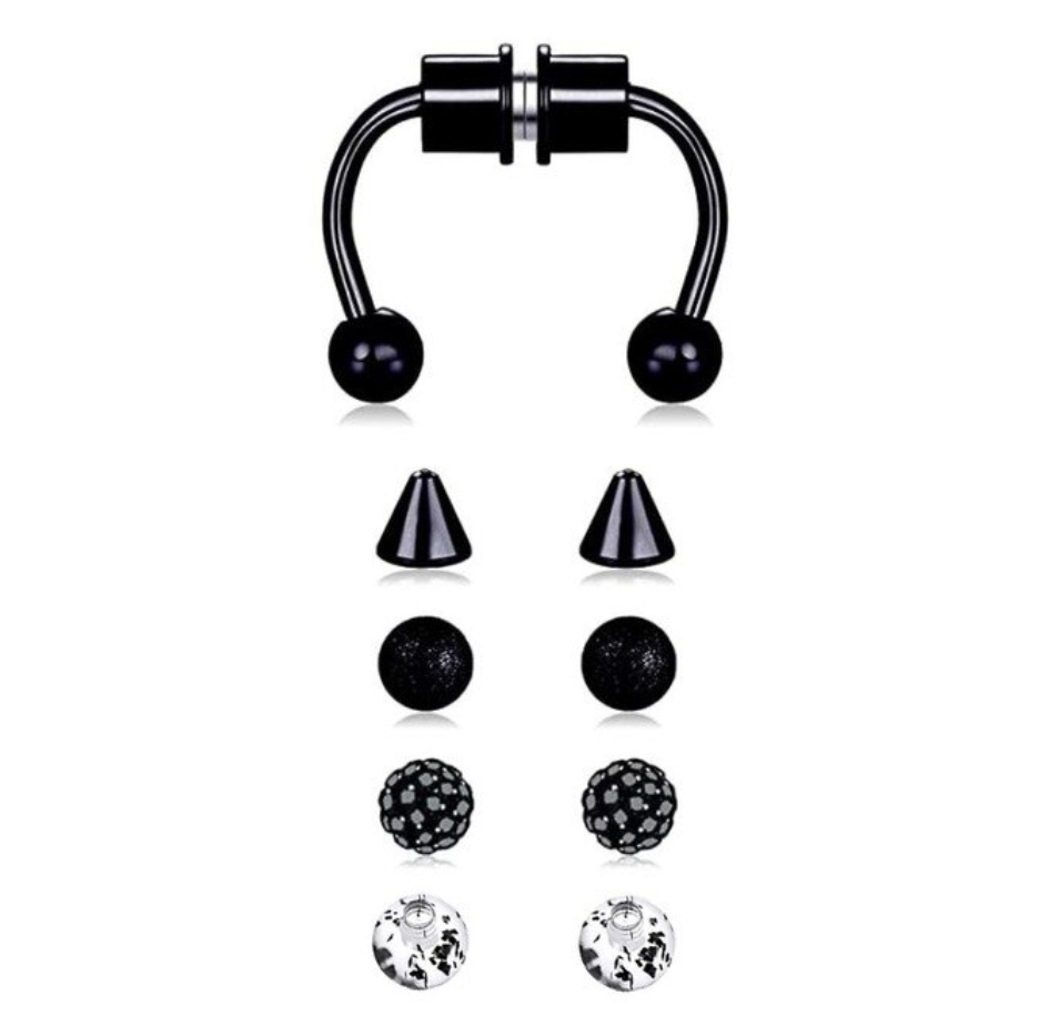 Orecchini in acciaio inossidabile 316L, 1 pezzo, finti gioielli Dutin Masquerade Punk Shape