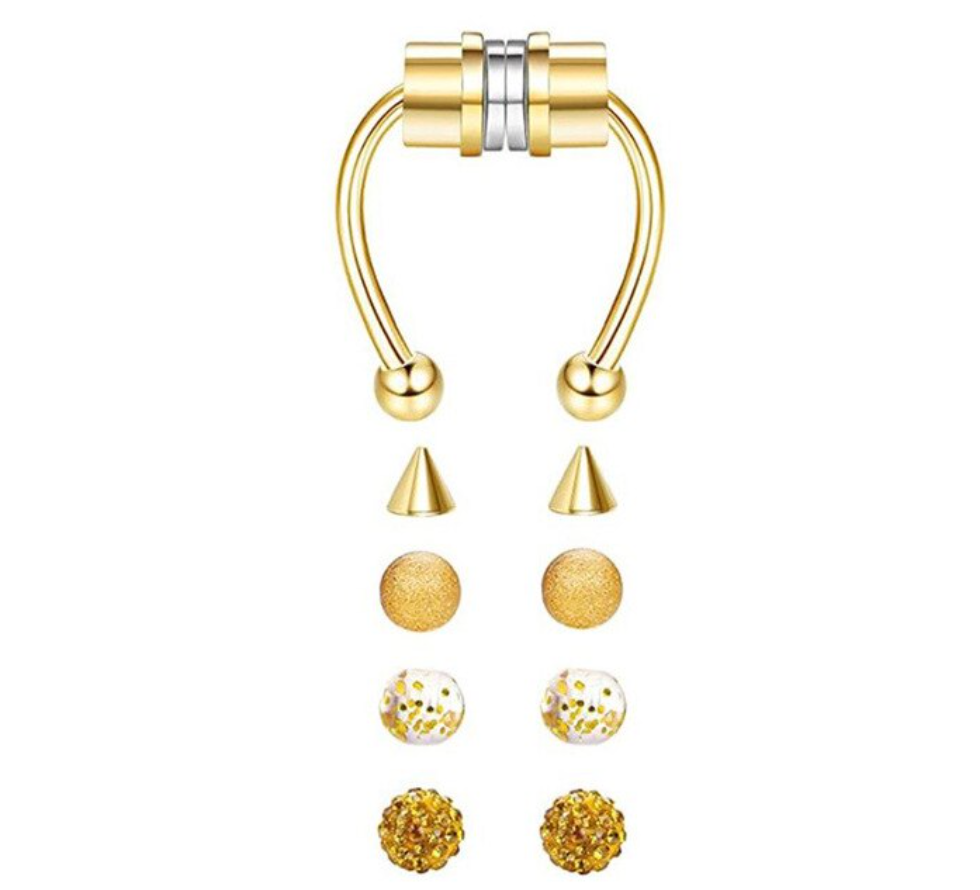 Orecchini in acciaio inossidabile 316L, 1 pezzo, finti gioielli Dutin Masquerade Punk Shape