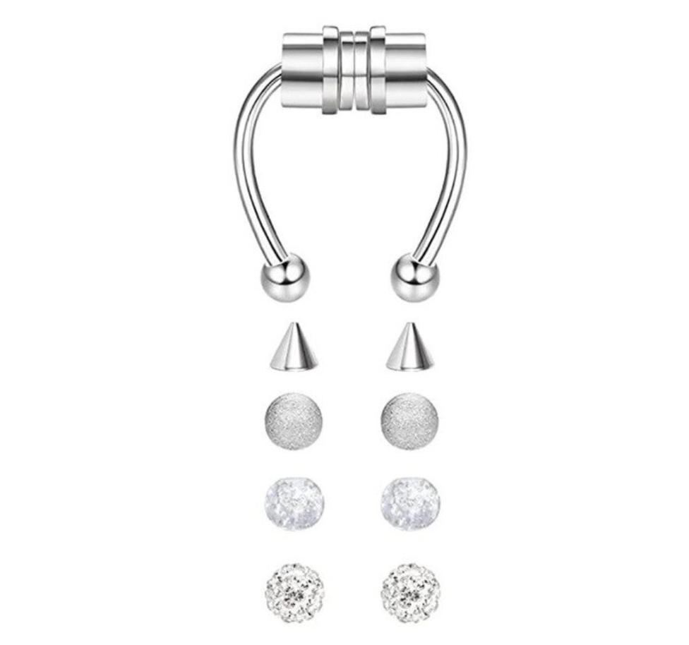 Orecchini in acciaio inossidabile 316L, 1 pezzo, finti gioielli Dutin Masquerade Punk Shape