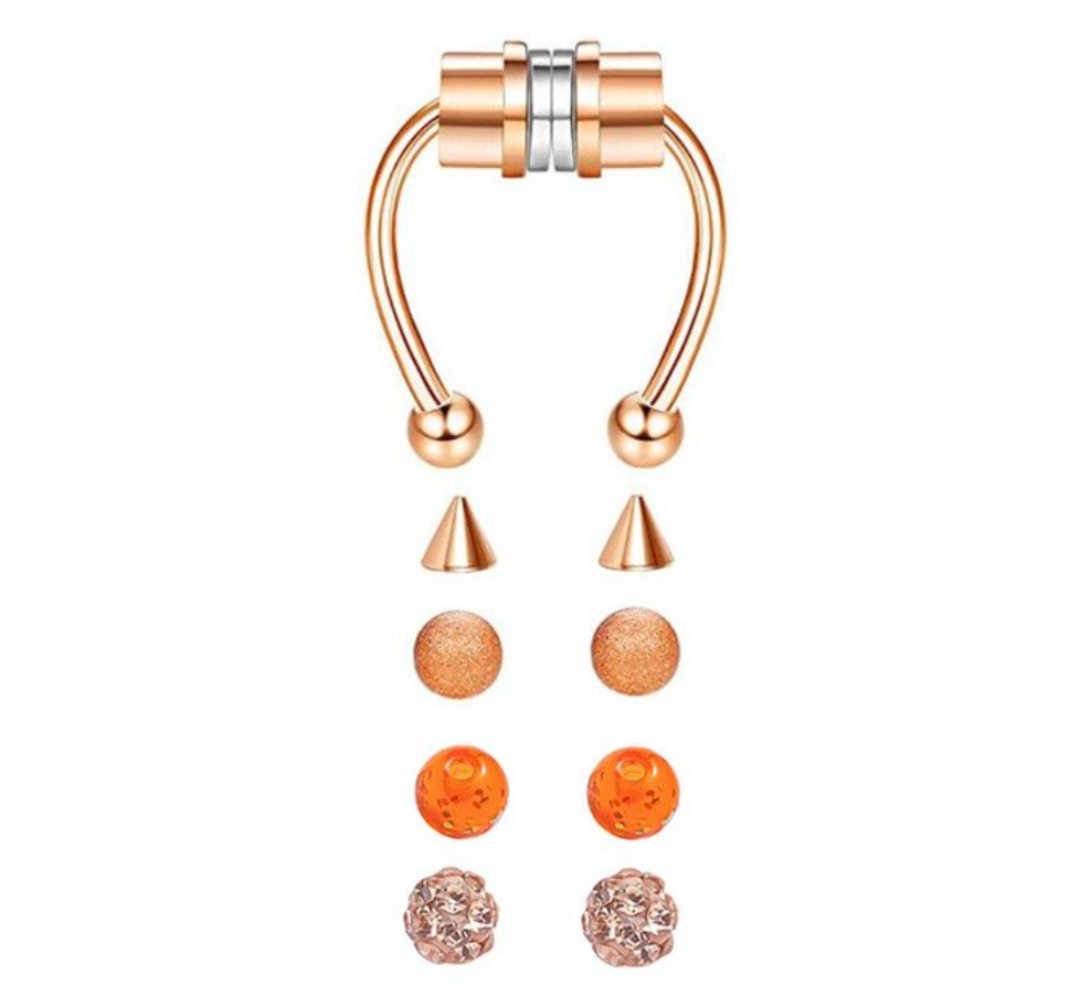 Orecchini in acciaio inossidabile 316L, 1 pezzo, finti gioielli Dutin Masquerade Punk Shape