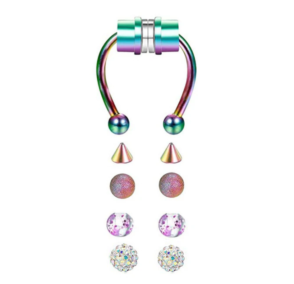 Orecchini in acciaio inossidabile 316L, 1 pezzo, finti gioielli Dutin Masquerade Punk Shape