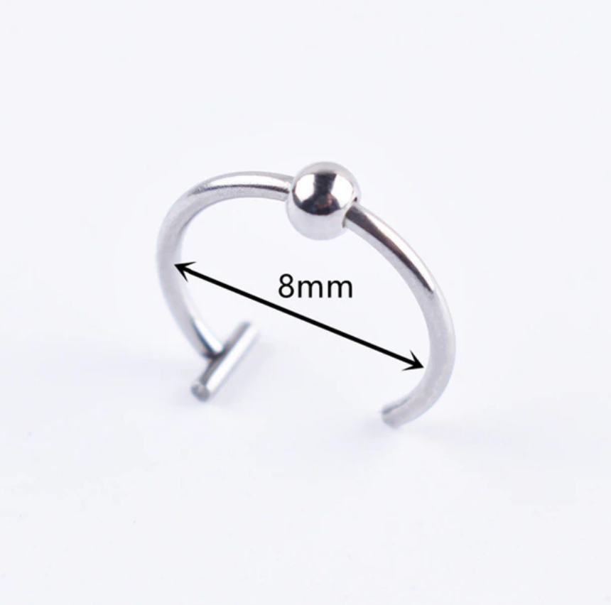 Piercing labiale non poroso per donna, in acciaio al titanio medicale, resistenza orale, puro, regalo 2021