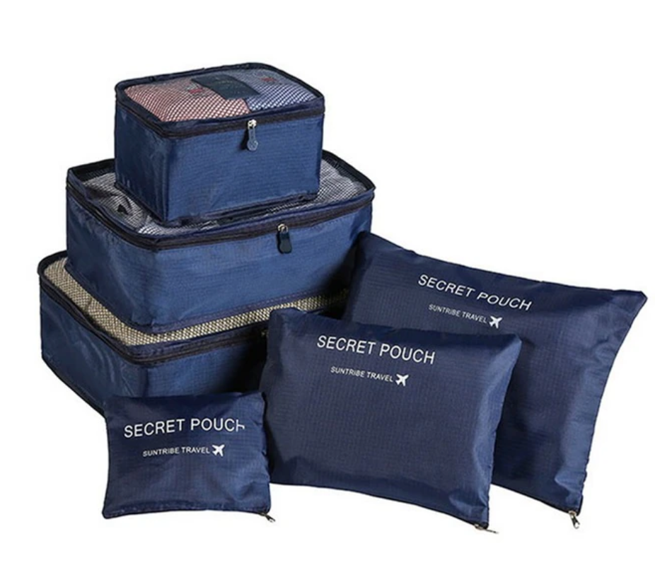 Borsa da viaggio, portatile, pieghevole, organizzata, set di 6 valigie per organizzare i vestiti