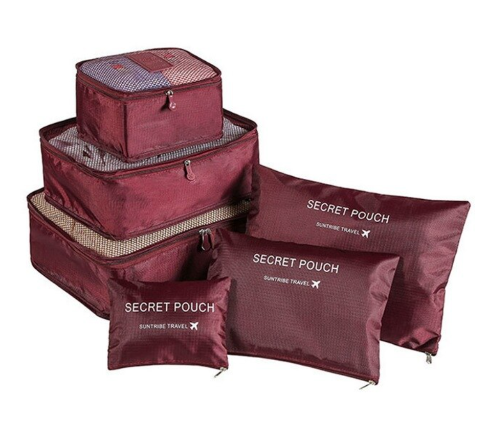 Borsa da viaggio, portatile, pieghevole, organizzata, set di 6 valigie per organizzare i vestiti