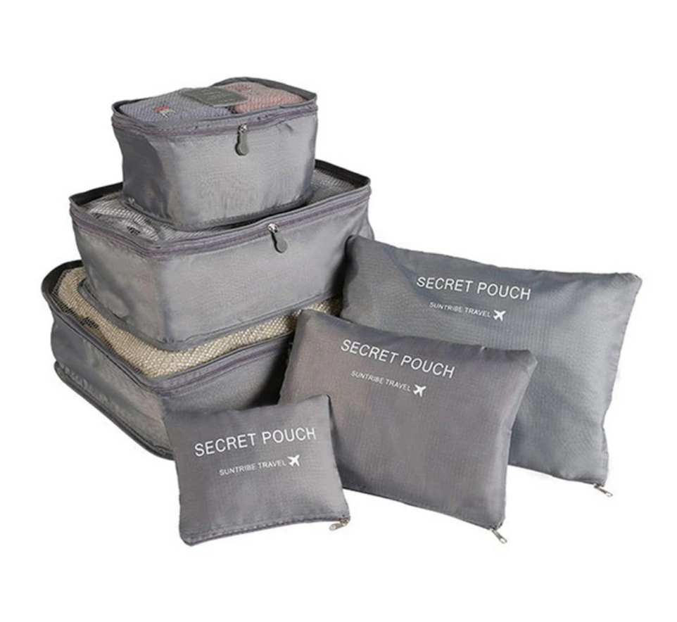 Borsa da viaggio, portatile, pieghevole, organizzata, set di 6 valigie per organizzare i vestiti