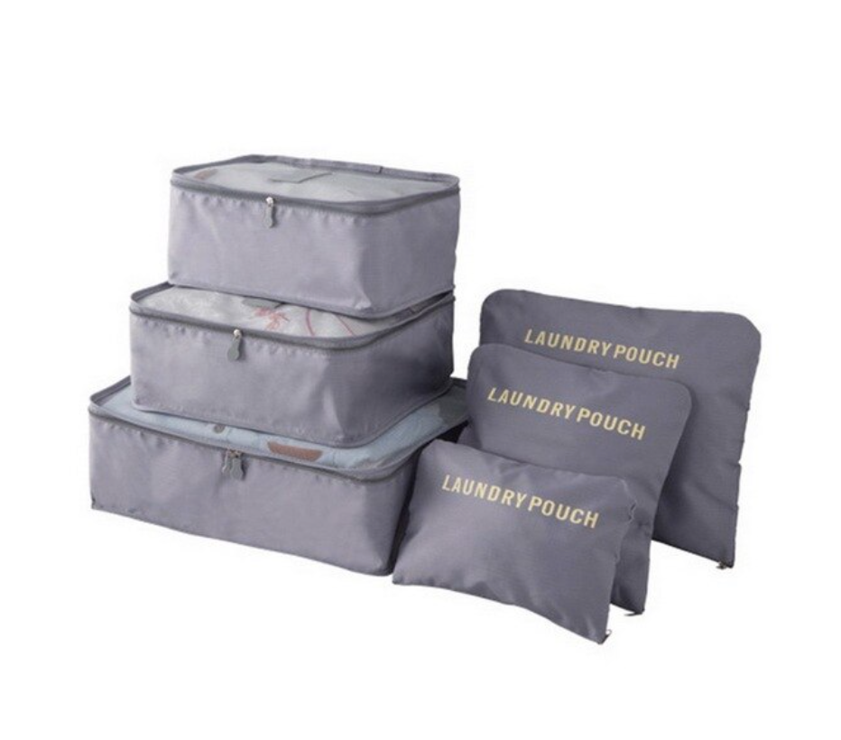 Borsa da viaggio, portatile, pieghevole, organizzata, set di 6 valigie per organizzare i vestiti