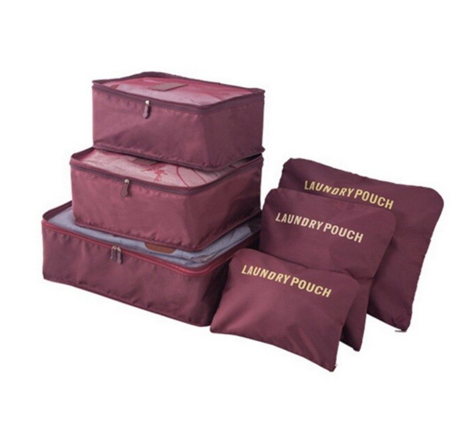 Borsa da viaggio, portatile, pieghevole, organizzata, set di 6 valigie per organizzare i vestiti