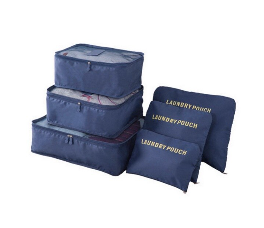 Borsa da viaggio, portatile, pieghevole, organizzata, set di 6 valigie per organizzare i vestiti
