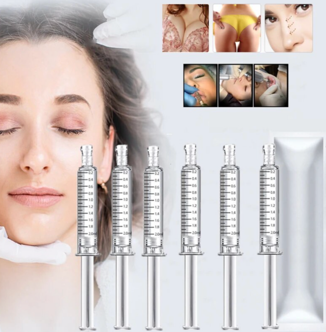 Korean Lip Hyaluronic Acid Crosslinked HA Enhancement Makeup Whitening Cosmetic lip enlargement