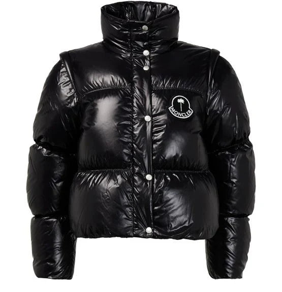 MONCLER GENIUS x Palm Angels Noella ジャケット｜ブラックのラグジュアリーパフアウター