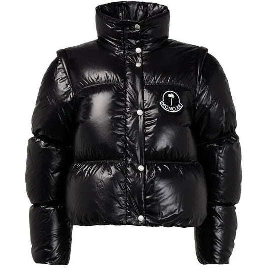 MONCLER GENIUS x Palm Angels Noella ジャケット｜ブラックのラグジュアリーパフアウター
