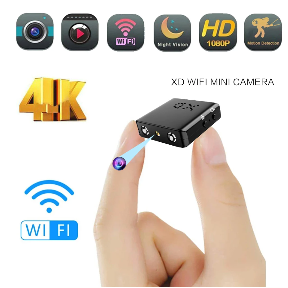 4K Full HD 1080P Mini ip Cam XD WiFi Night Vision Camera IR-CUT Motion Detection Security Camcorder HD Video Recorder