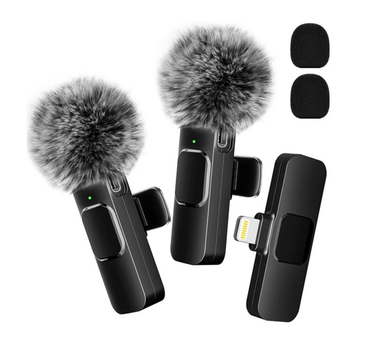 NEW Wireless Lavalier Microphone Audio Video Recording Mini Mic For iPhone Android Laptop Live Gaming Mobile Phone Microphone