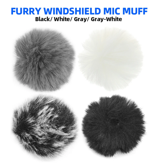 Clip-on Lavalier Microphone Windscreen Furry Windshield Mic Muff Compatible with Boya M1 and Other Most Lapel Microphones