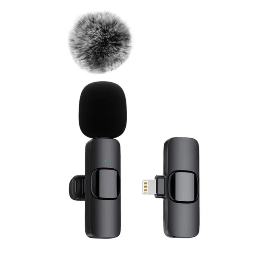 NEW Wireless Lavalier Microphone Audio Video Recording Mini Mic For iPhone Android Laptop Live Gaming Mobile Phone Microphone