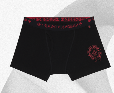 CHROME HEARTS BOXER BRIEF - SHORTS BLACK/RED