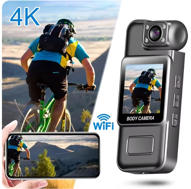 Ultra HD 4K Wifi Camera Digital Video Mini Portable Handheld Law Enforcement Recorder 180° Rotatable Lens Outdoor Sports Camera