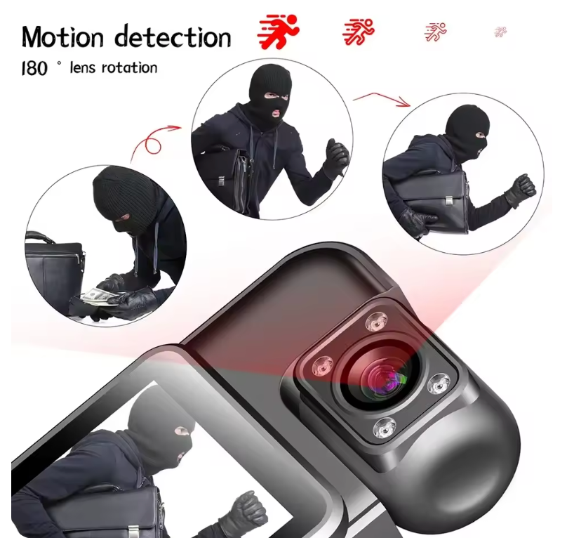 Ultra HD 4K Wifi Camera Digital Video Mini Portable Handheld Law Enforcement Recorder 180° Rotatable Lens Outdoor Sports Camera