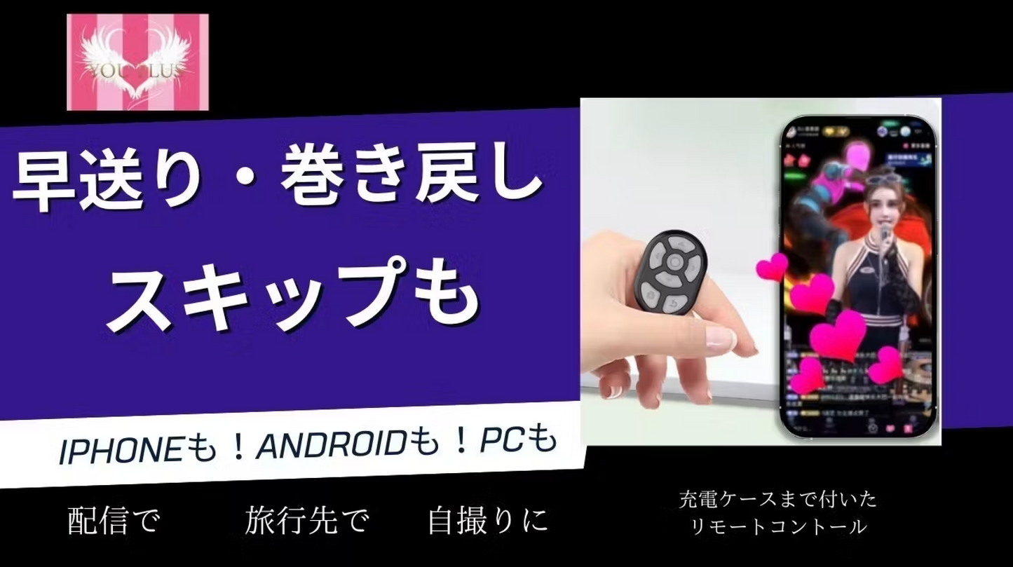 指にはめるタイプの簡単リモートコントロール　デジタル表示の充電ケース付き