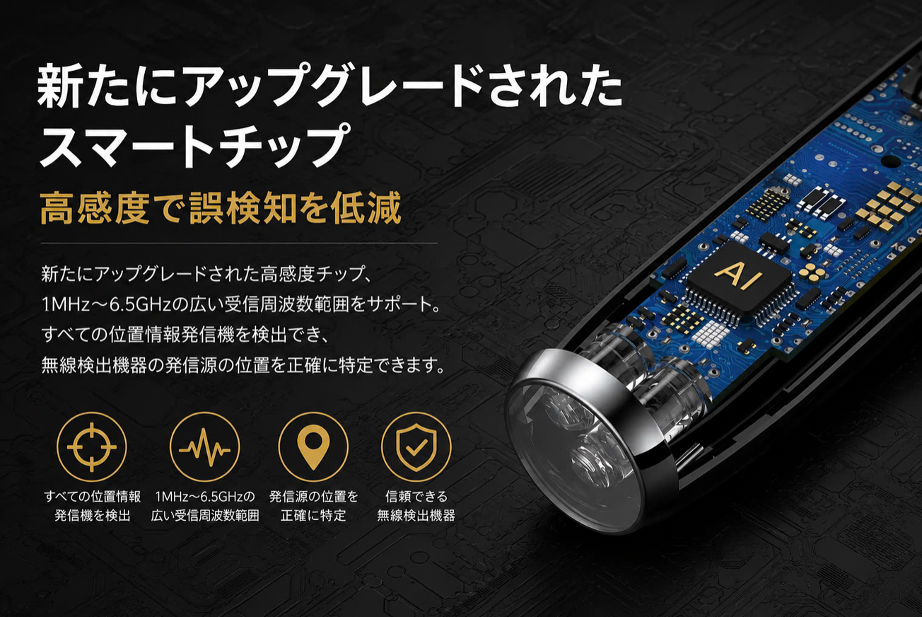 盗撮・盗聴対策！携帯型セキュリティ探知機　ポケットサイズ