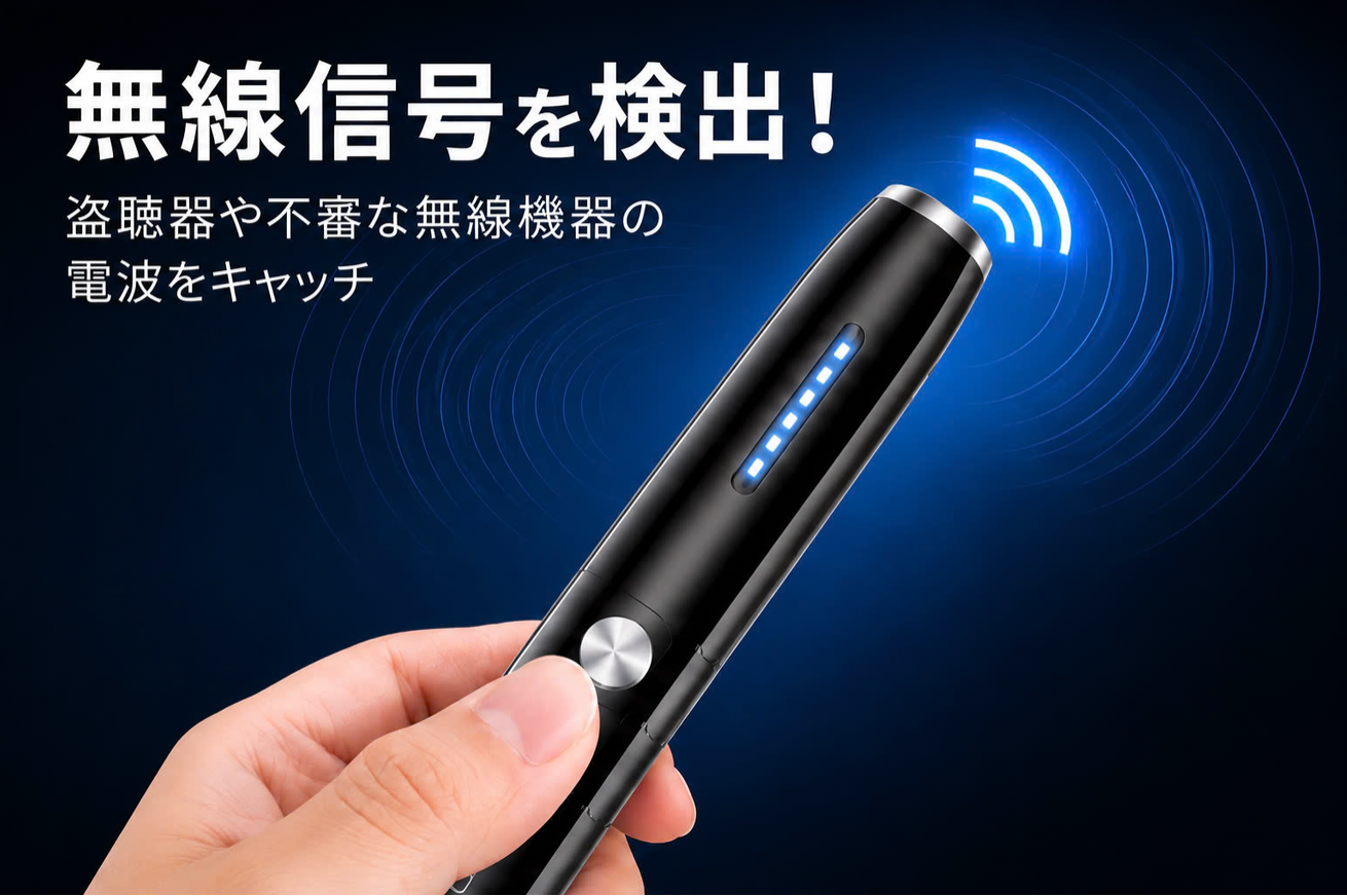 盗撮・盗聴対策！携帯型セキュリティ探知機　ポケットサイズ