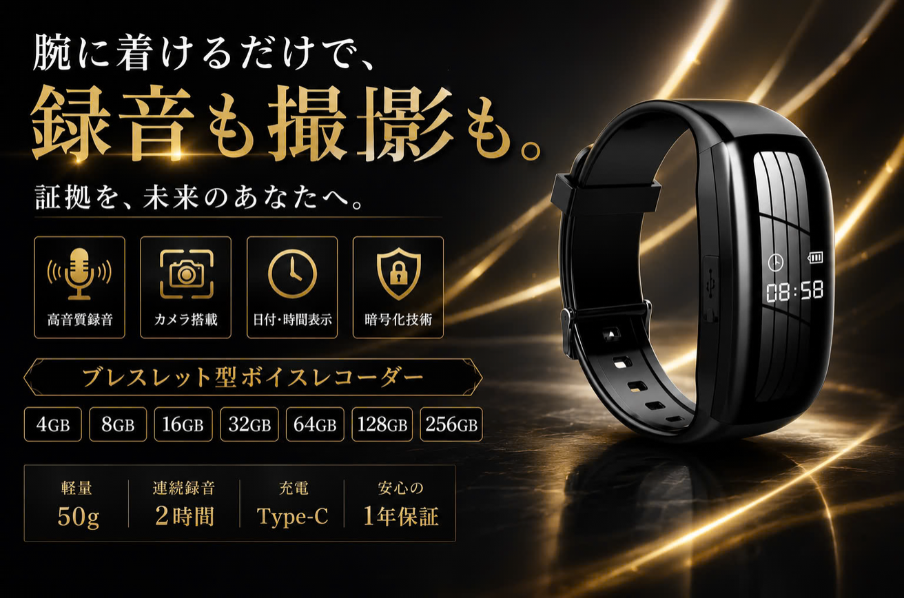 ボイスレコーダー,スパイカメラ,日本,JAPAN,カメラ,腕時計,ブレスレット