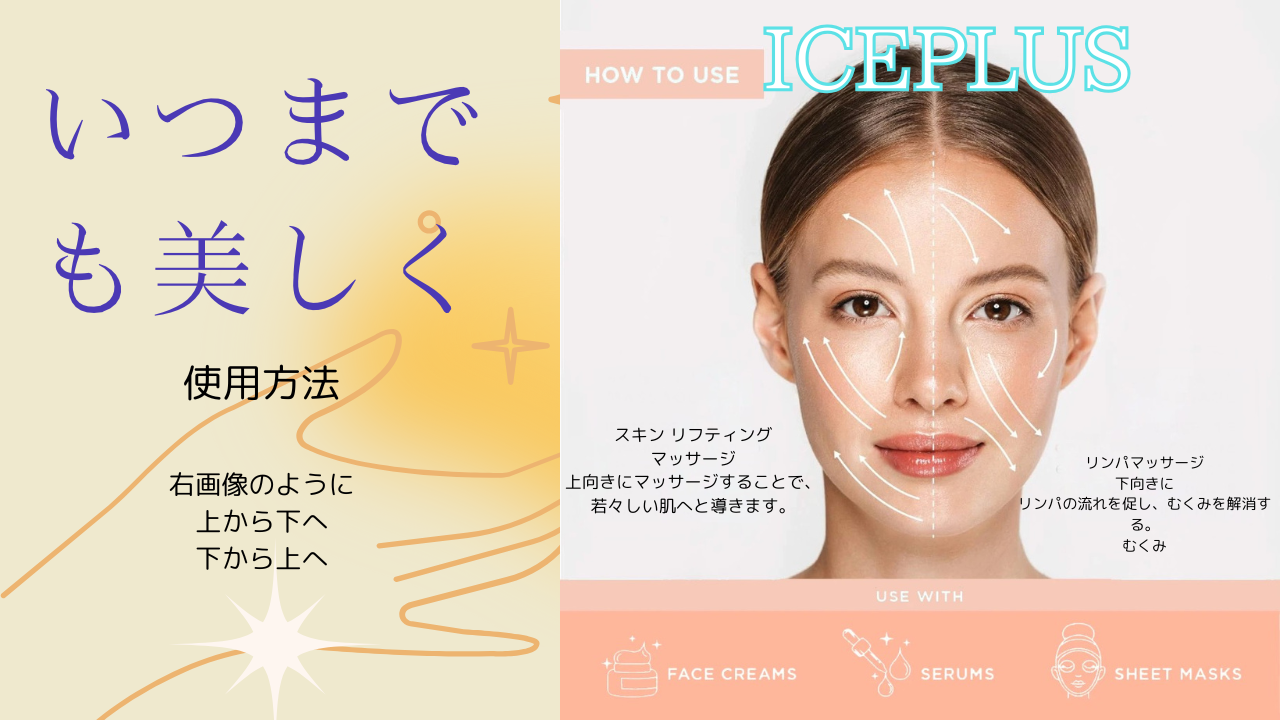ICEPLUS 電池不要　なが〜く使える　フェイシャルマッサージャー