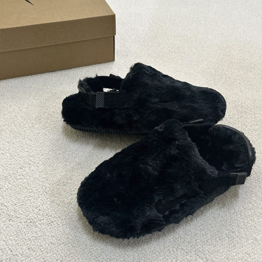 Nike Cam Mule SE Sandals Winter Slippers Furry Warming