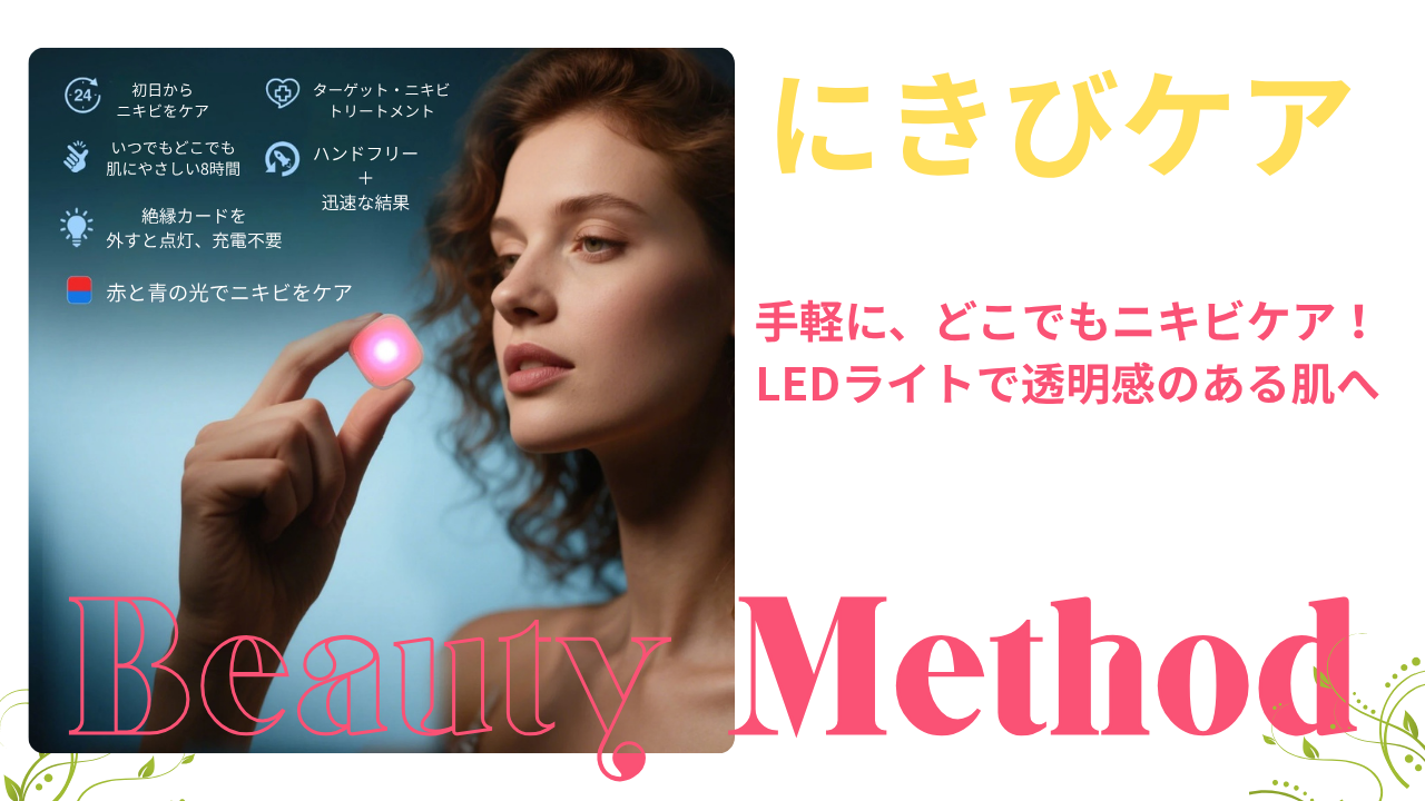 いつでもどこでもニキビケア　ニキビパッチ　RED & BLUE LED LIGHT 美肌ケア