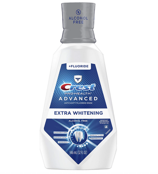 Crest Pro-Health Advanced Mouthwash, Alcohol Free, Extra Whitening, Energizing Mint Flavor, 946 mL (32 fl oz)