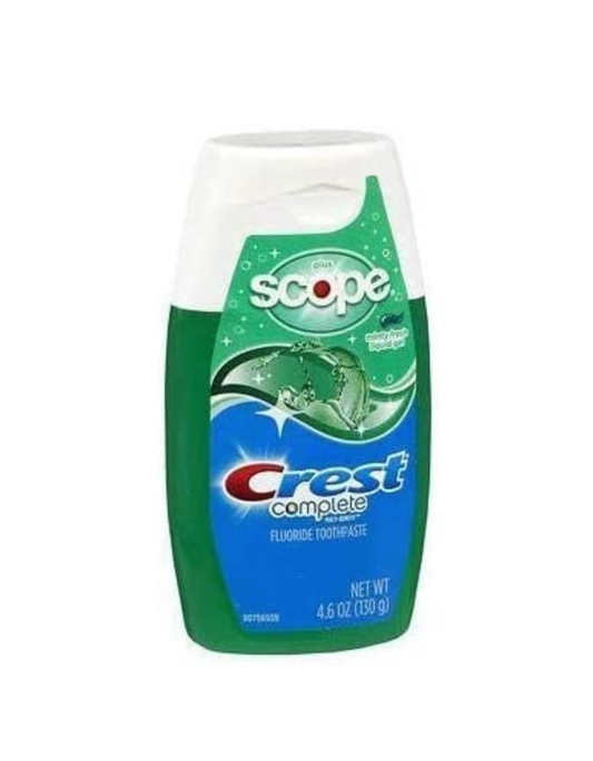 Crest Plus Scope Toothpaste Liquid Gel Minty Fresh - 4.6 oz, Pack of 4