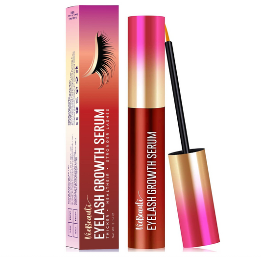 Premium Eyelash Growth Serum and Eyebrow Enhancer by VieBeauti, Lash boost Serum for Longer, Fuller Thicker Lashes & Brows (3ML) Red